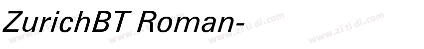 ZurichBT Roman字体转换